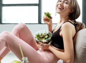 Woman eating bitter foods