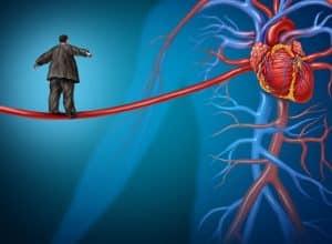 MAN WALKING A TIGHTROPE WITH HEART DISEASE