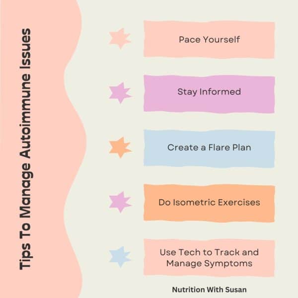 Autoimmune Flares: Infographic on tips to manage autoimmune issues